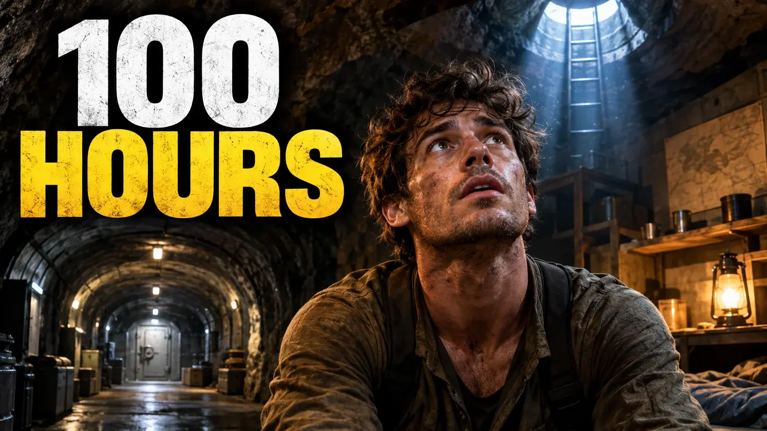 100 HOURS INSIDE mystery / open loop YouTube thumbnail example